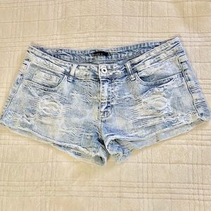 Klique Distressed Jean Shorts